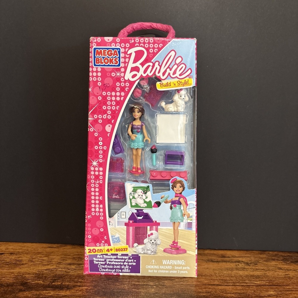 Barbie Mega Bloks Build‎ 'N Style Art Teacher Teresa New